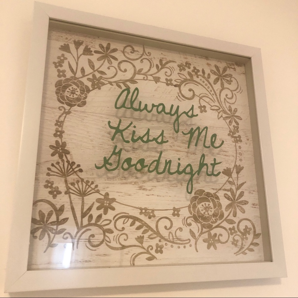 “Always Kiss Me Goodnight” Wall Art Hanging